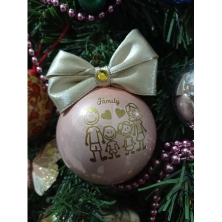 Pallina per albero in VETRO personalizzabile