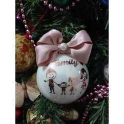 Pallina per albero in VETRO personalizzabile