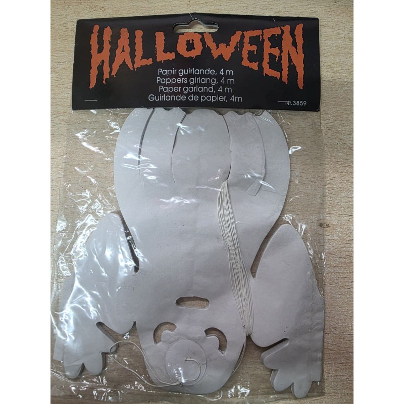 Festone di carta con  fantasmini bianchi Halloween