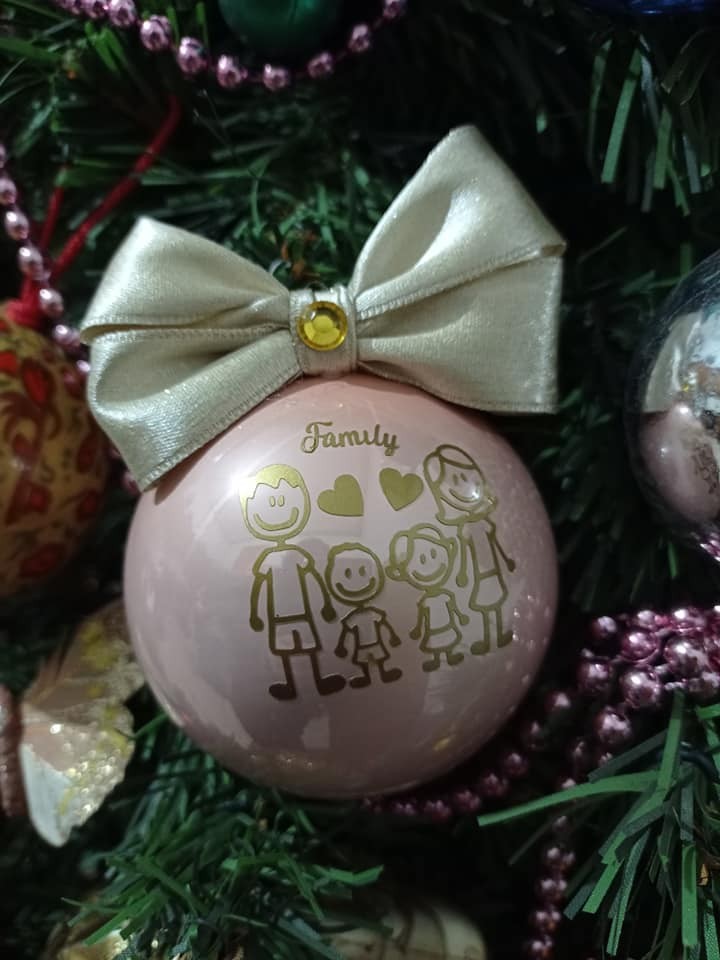 Pallina per albero di Natale in vetro personalizzata